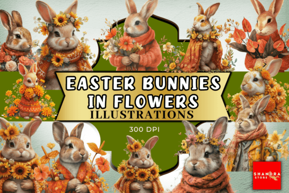 Easter Bunnies in Flowers Illustrations: A Designer's Guide