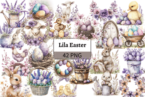 Lavender Easter Illustrations Pack: A Designer's Guide to Spring