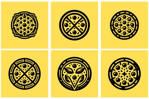 Pizza Logo Icon Vector Illustrations: Fresh Branding Assets