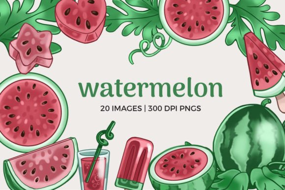 Sweeten Your Designs with Watermelon Clipart Illustrations