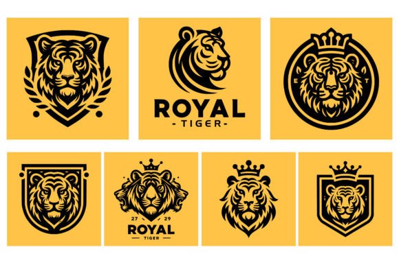 Unlocking Brand Power with Royal Tiger Logo Icon Illustrations
