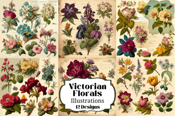 Unlocking Elegance: Victorian Flowers Illustrations for Your Projects
