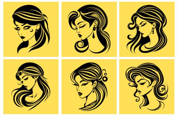 Women Salon Logo Icon Illustrations: A Designer's Toolkit for Beauty Branding